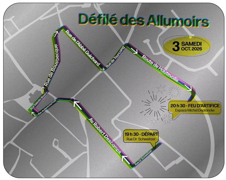 Carte - Défilé des Allumoirs 2026