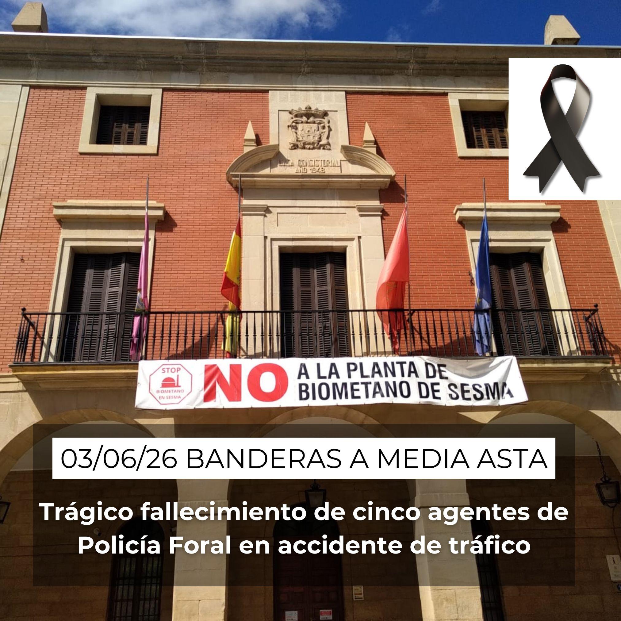 Pésame por el fallecimiento de cinco agentes de la Policía Foral