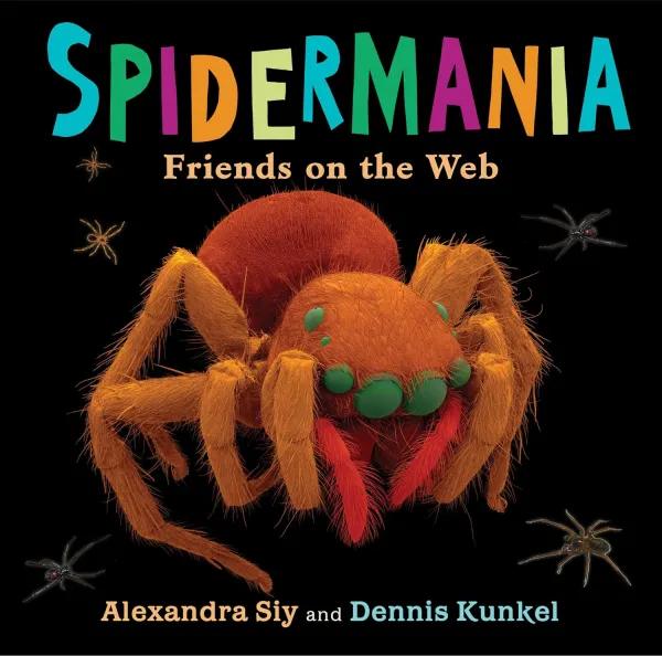 Book cover - big spider with really large eyes.