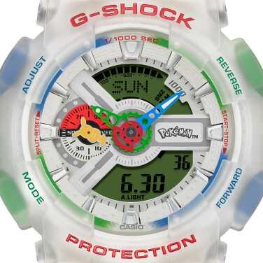 details on the face of the pokemon g shock