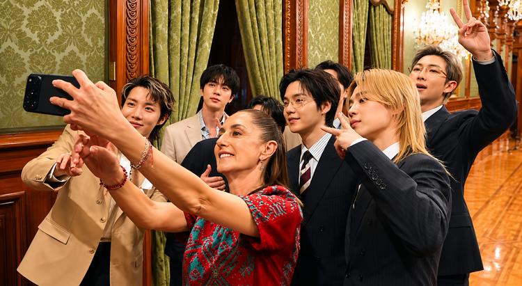 BTS lanzó el video oficial de su visita a Palacio Nacional y su reunión con la presidenta Claudia Sheinbaum