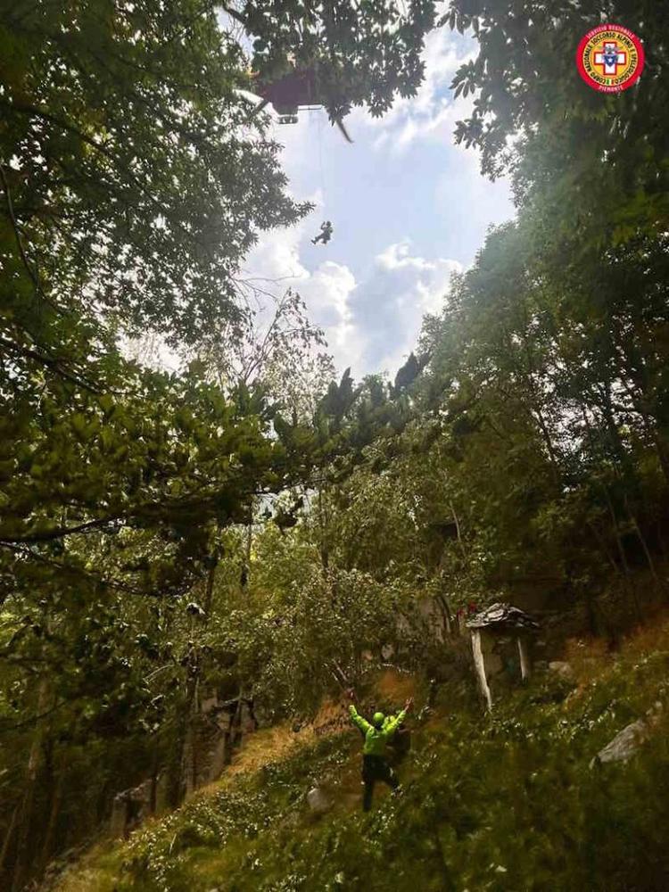 locana salvato escursionista tra Fey e il Santuario