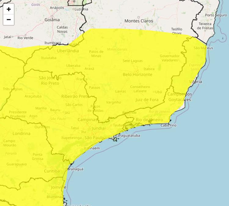 Inmet alerta para tempestade com risco de granizo e ventos de até 60 km/h na sexta; aviso inclui cidades do Norte, Serra e Região dos Lagos do RJ