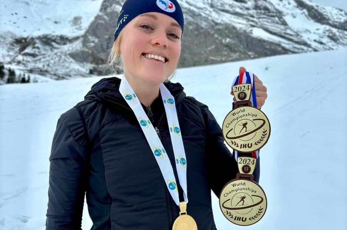 Biathlon : deux fois quatrième aux Mondiaux de Nove Mesto, la Bornandine Sophie Chauveau a reçu… deux véritables médailles en chocolat