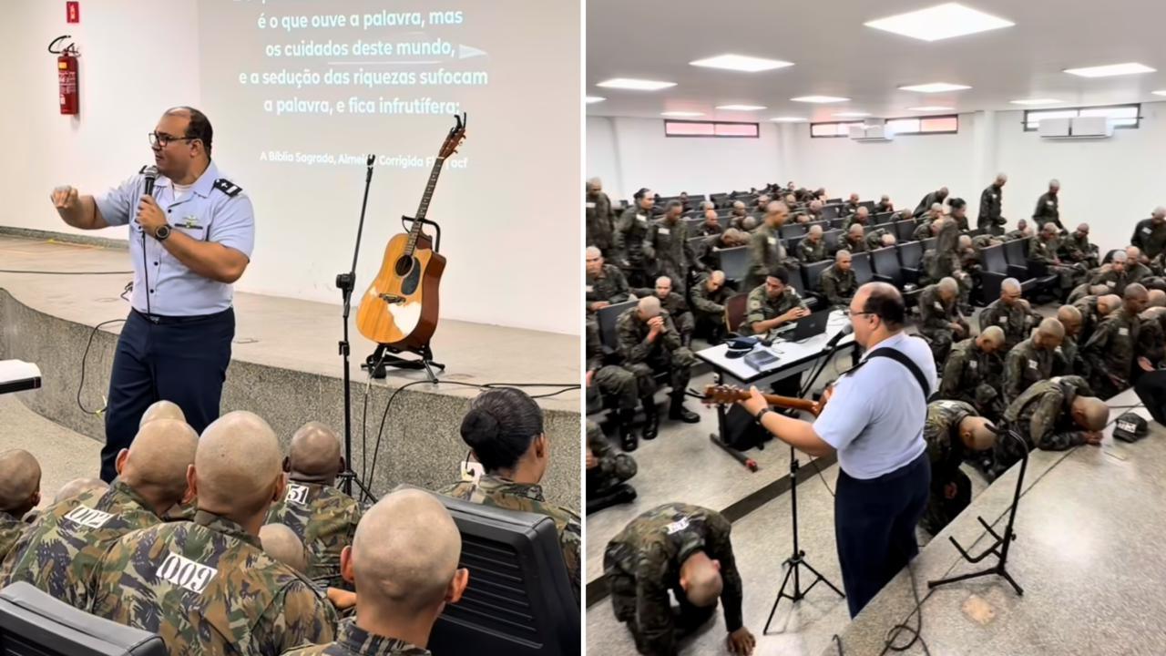 Capelão militar encoraja soldados em culto: “Escolha estar no centro da vontade de Deus”