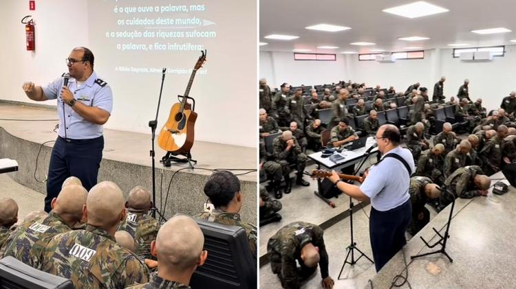 Capelão militar encoraja soldados em culto: “Escolha estar no centro da vontade de Deus”