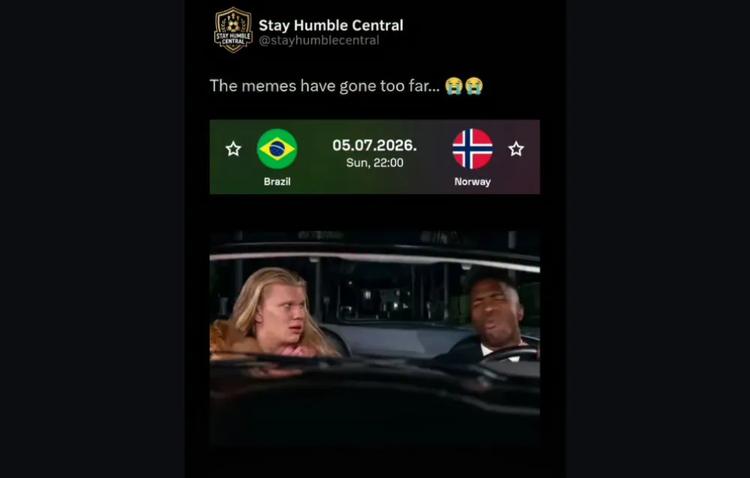 Haaland brinca com Vini Jr sobre meme que usa música do filme 'As Branquelas': 'Precisamos recriar isso'
