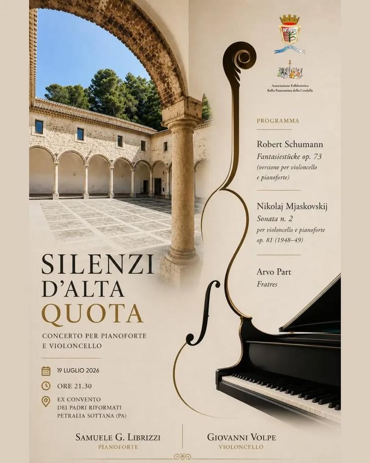 🟡COMUNICAZIONE CAMBIO DATA EVENTO DEL 12/07/2026🟡 Si COMUNICA che il concerto per pianoforte e violoncello, inizialmen...