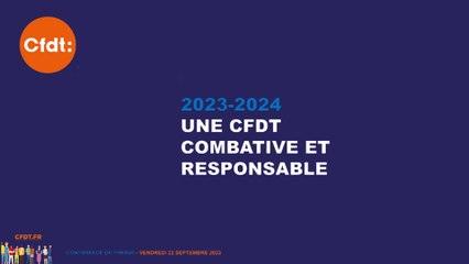 CONFÉRENCE DE PRESSE "2023-2024 UNE CFDT COMBATIVE ET RESPONSABLE"