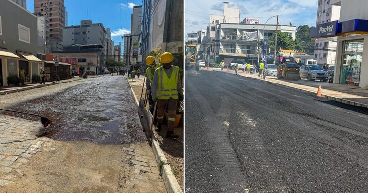 Rua 100 ganha novo asfalto após obras de drenagem em Balneário Camboriú