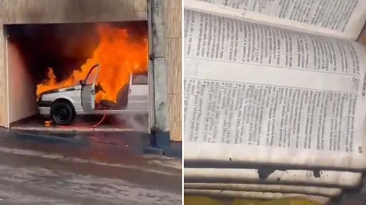 Bíblia é preservada após carro ser destruído por incêndio no Paraná: “Foi a mão de Deus”