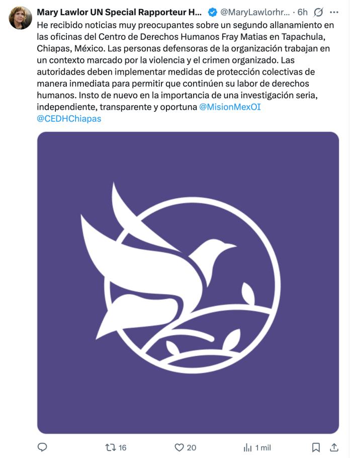 Pide la ONU justicia para defensores de derechos violentados en Chiapas