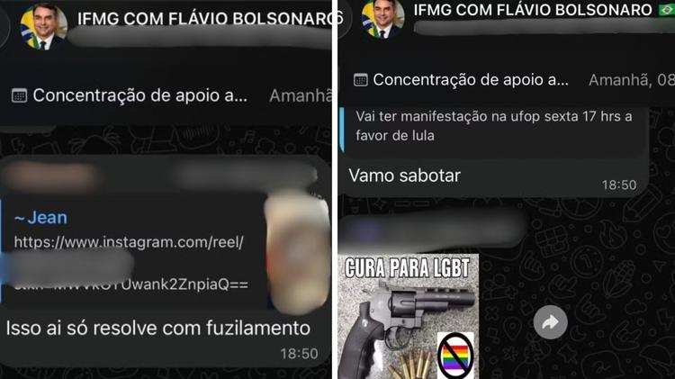 IFMG Ouro Preto denuncia ameaça e discurso de ódio em grupo de estudantes no WhatsApp