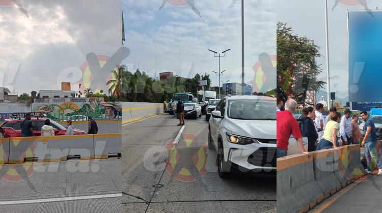 VIDEO | Pipa de gas pierde el control y provoca aparatosa carambola en el Paso Express Cuernavaca