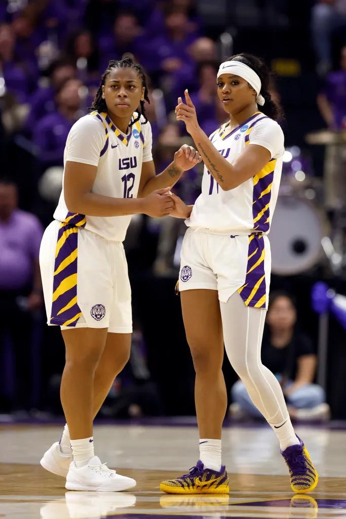 LSU Tigers guard Zakiyah Johnson wearing Nike Ja 3 PE 