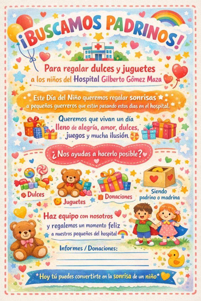 Impulsan colecta para llevar juguetes a niñas y niños hospitalizados en Tuxtla