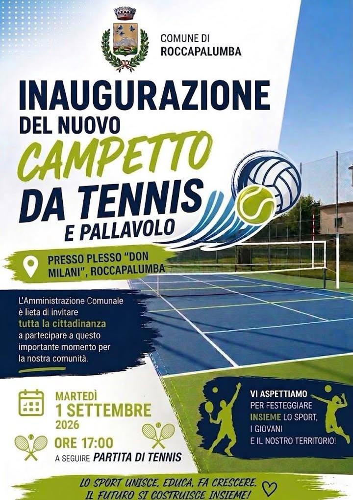 🎾🏐 INAUGURAZIONE NUOVO CAMPETTO DA TENNIS E PALLAVOLO! 🏐🎾 Un'altra bella notizia per la nostra comunità e per tutti...