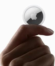 apple airtag held in hand
