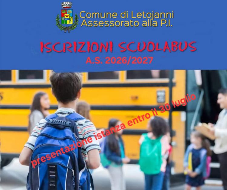 🚍ISCRIZIONI SERVIZIO SCUOLABUS Si avvisa che è possibile richiedere l'iscrizione al servizio di trasporto gratuito per...