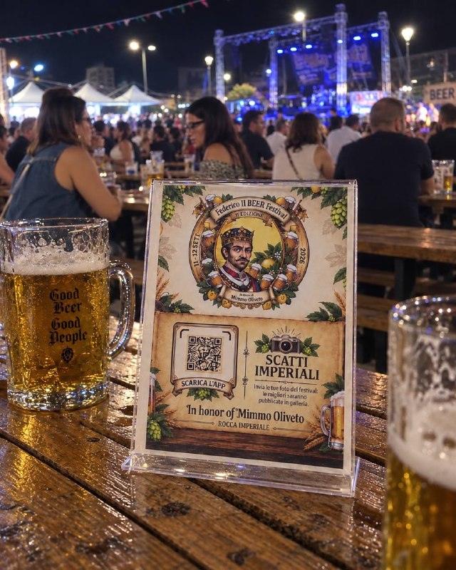 🍺 A Rocca Imperiale anche il Beer Festival passa dall’APP del Comune. - QR code sui tavoli , foto inviate direttamente...