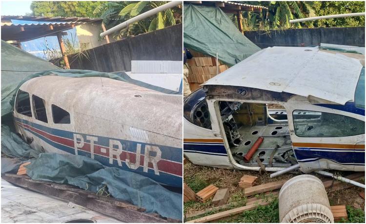 Dois aviões e peças usadas no garimpo ilegal são apreendidas em oficina clandestina em Boa Vista