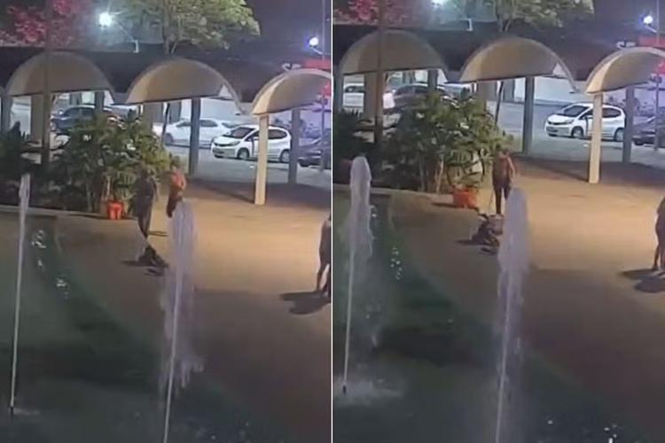 Homem rouba celular e tenta matar vítima com barra de ferro no litoral de SP; VÍDEO