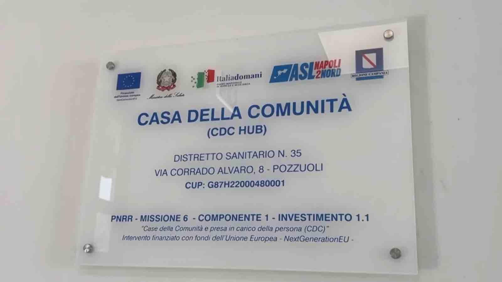 Pozzuoli, Casa di Comunità a Monteruscello e l’implemento del servizio sanitario
