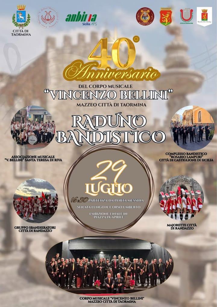 🎶 Taormina celebra 40 anni di musica, tradizione e comunità Un importante traguardo per il Corpo Musicale “Vincenzo Bel...
