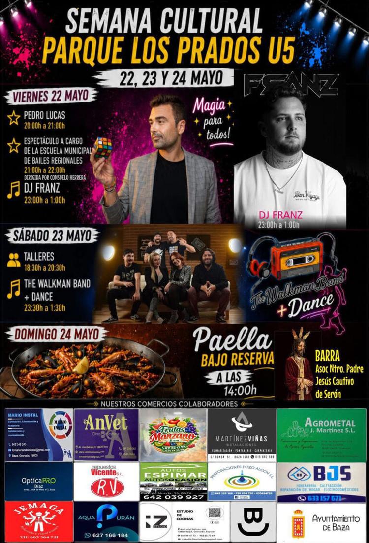 La asociación de vecinos del Parque de Los Prados U5 prepara su semana cultural los días 22, 23 y 24 de mayo