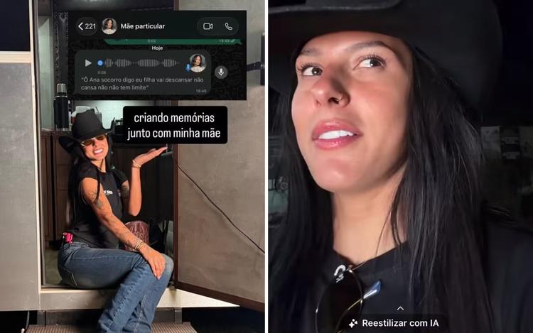 Após dois afters seguidos e alerta da mãe, Ana Castela tranquiliza fãs: 'Nós pega e para um pouco'