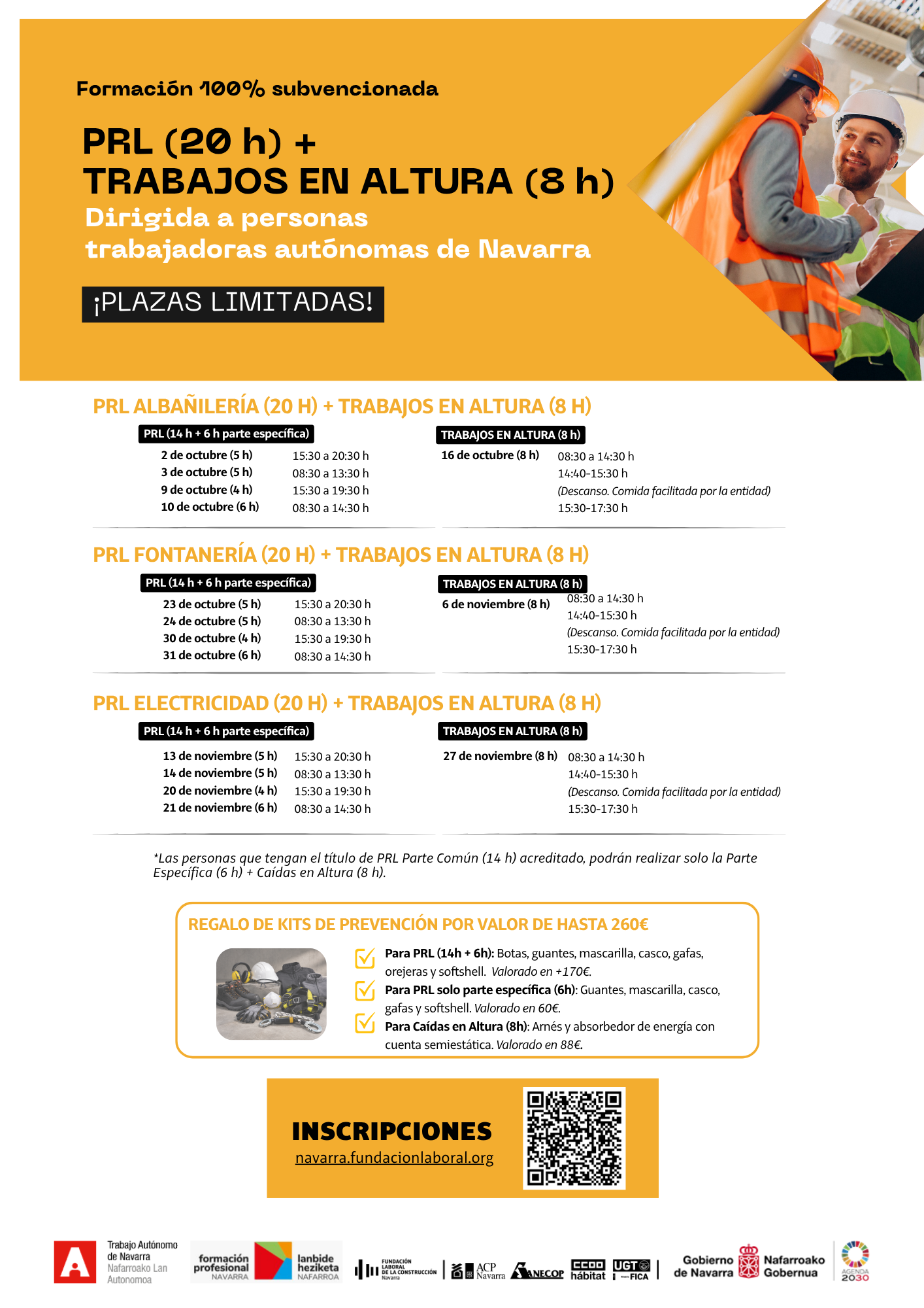 CURSOS PARA AUTÓNOMOS FUNDACION LABORAL DE LA CONSTRUCCIÓN