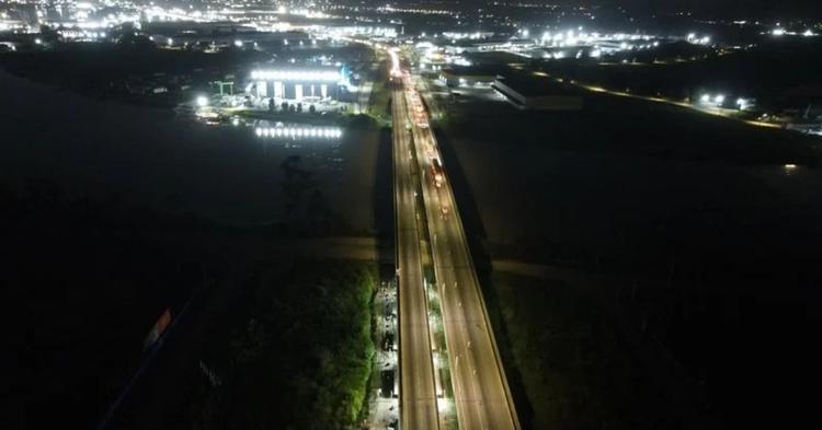Recuperação da ponte sobre o Rio Itajaí-Açu altera trânsito na BR-101 entre Itajaí e Navegantes&nbsp;