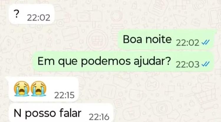 Criança envia interrogação e emoji de choro por mensagem para pedir socorro em Cabo Frio: 'N posso falar'