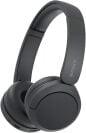 The black Sony WH-CH520 wireless headphones on a black background
