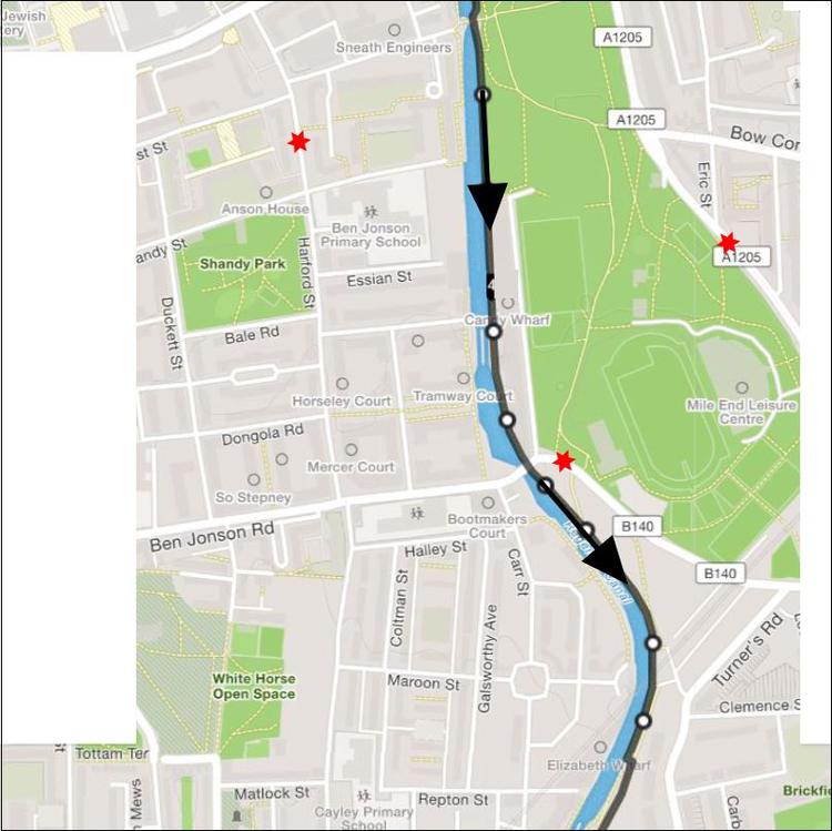 Part 10 of the London Cycle Shoreditch & Regents Canal passing Mile End Park along Regent's Canal