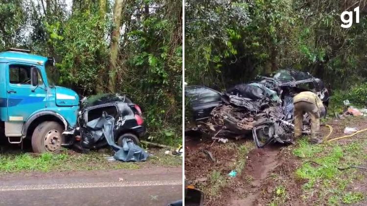 Acidente entre carro e caminhão deixa dois mortos na BR-158; militar de 19 anos está entre vítimas