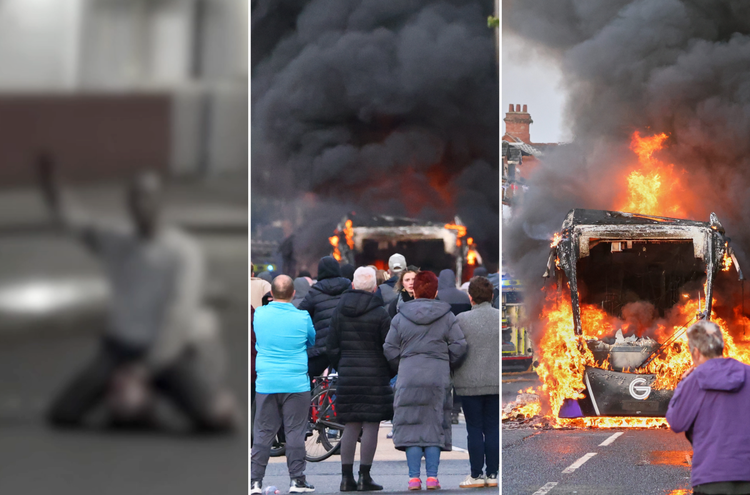 Belfast, esplode la rivolta anti-immigrati: bus in fiamme dopo l’aggressione choc