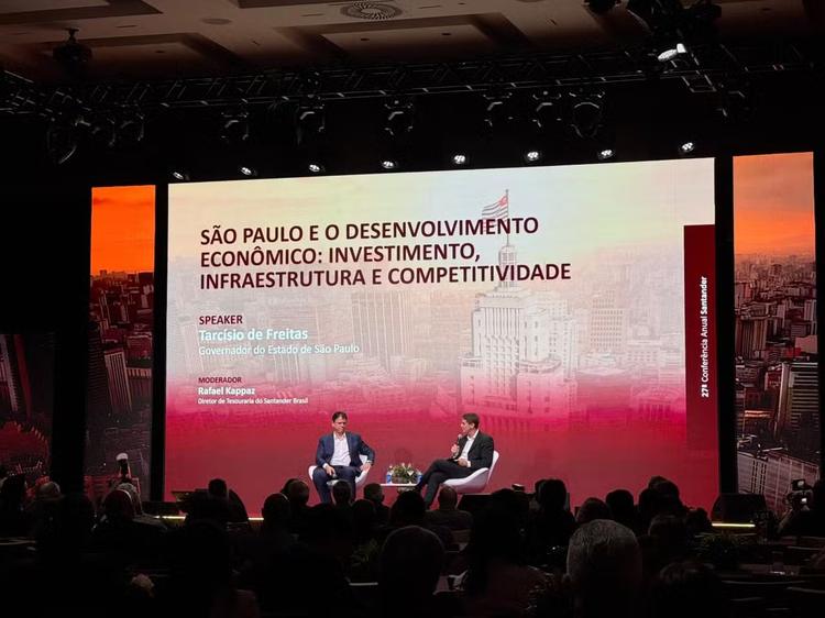 'Aposto muito no contrato de concessão da Sabesp', diz Tarcísio ao defender privatizações em evento com empresários em SP