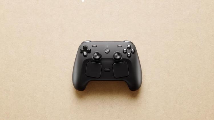 valve steam controller on beige background