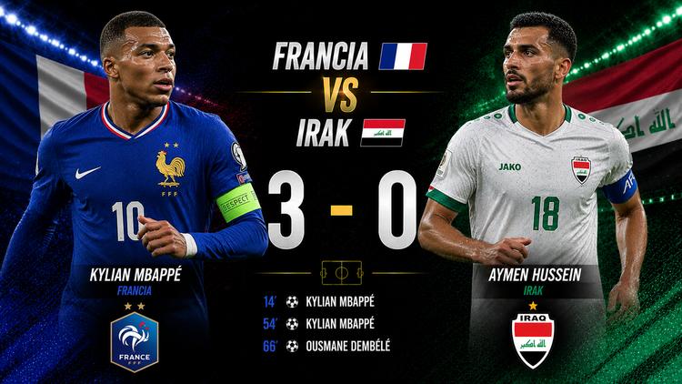 Mundial 2026: Doblete de Mbappé impulsa a Francia a dieciseisavos tras vencer 3-0 a Irak