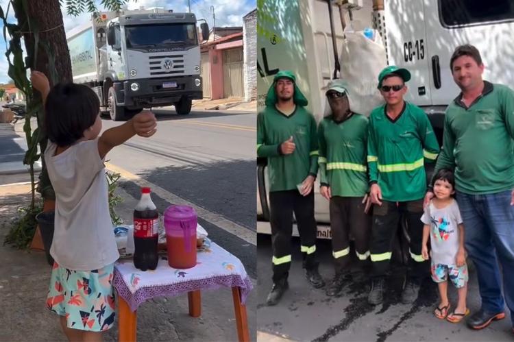 Dia do Gari: menino de 3 anos que admira profissão prepara café para trabalhadores e viraliza; vídeo