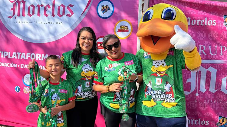 Niños de Morelos corren con el corazón en la octava Carrera Kids 99 por la solidaridad