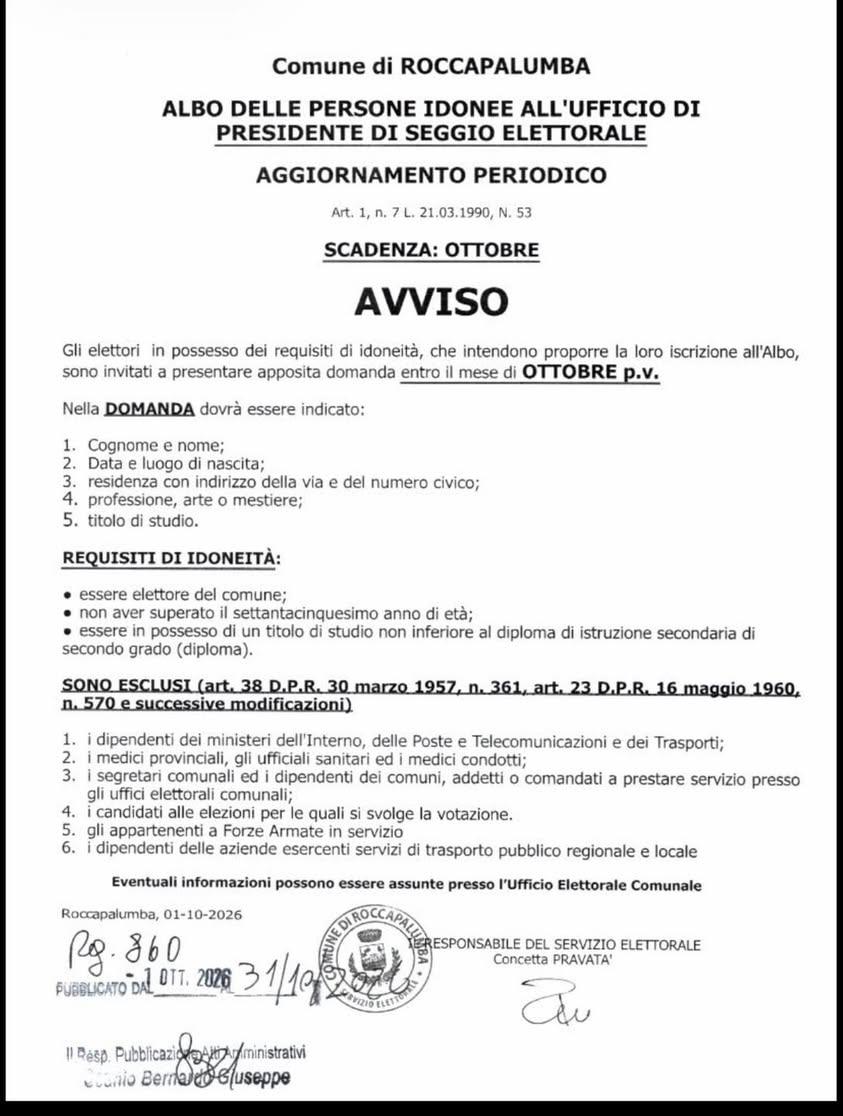 Comune di Roccapalumba Posted