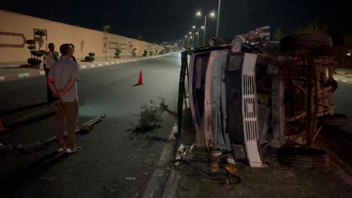 بالصور.. حادثة سير خطيرة ترسل سائق “ترونزيت” إلى المستعجلات بمراكش
