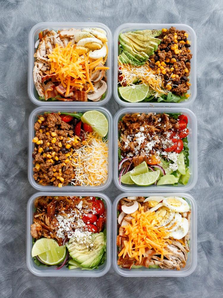 How To Eat Salad Everyday & LIKE IT! Just add your favorite proteins - get the recipes at barefeetinthekitchen.com
