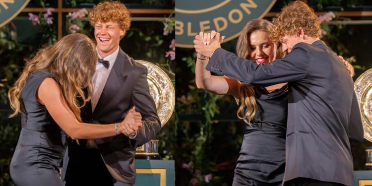Pochi passi e sorrisi, Sinner con Noskova per il ballo dei campioni di Wimbledon. E l'Inghilterra lo celebra