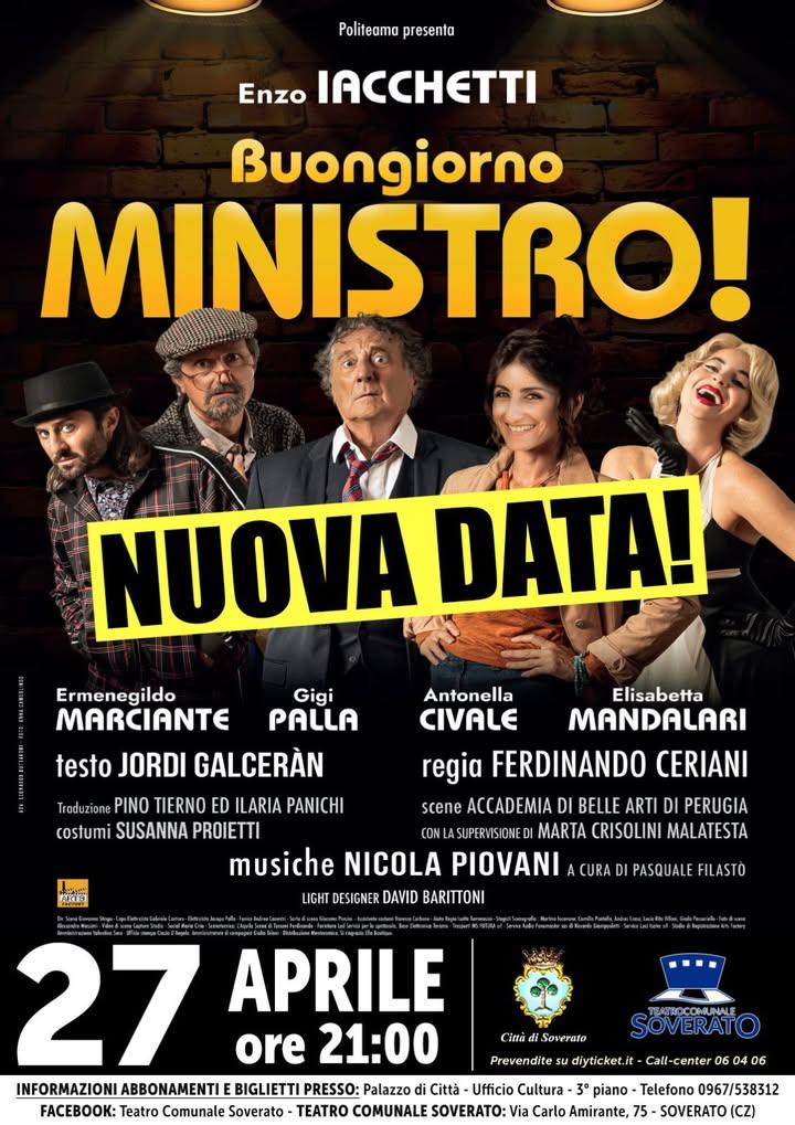 Nuova data 𝟐7 𝐀𝐩𝐫𝐢𝐥𝐞 𝟐𝟎𝟐𝟔 - 𝐨𝐫𝐞 𝟐𝟏 𝐭𝐞𝐚𝐭𝐫𝐨 𝐜𝐨𝐦𝐮𝐧𝐚𝐥𝐞 𝐒𝐨𝐯𝐞𝐫𝐚𝐭𝐨  𝐁𝐔𝐎𝐍𝐆𝐈𝐎𝐑𝐍𝐎,...