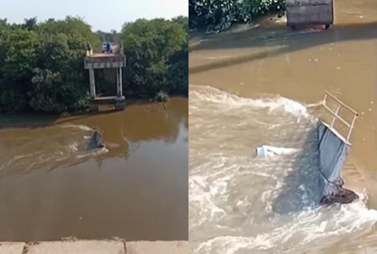 Vídeo mostra ponte destruída após desabamento e morte de motorista no Rio Taquari