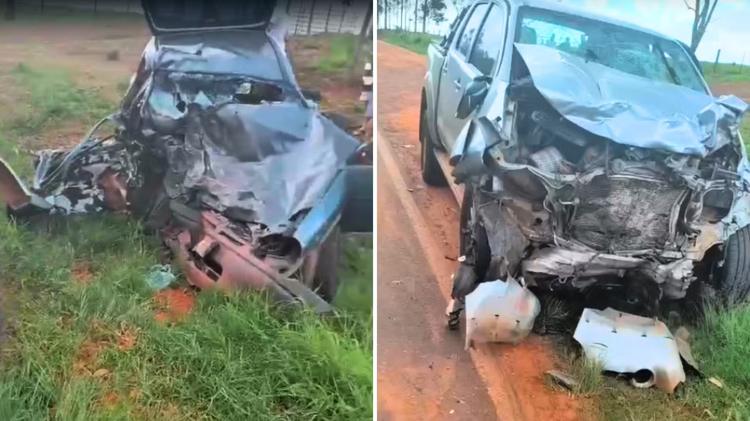 Mulher, filho e padrasto dela que morreram em batida entre carro e caminhonete estavam de carona com conhecidos
