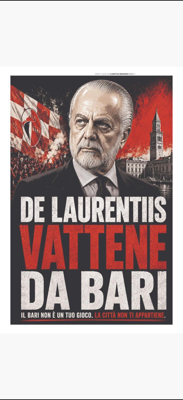 Calcio: tifosi acquistano pagina su un quotidiano ‘De Laurentiis vattene’